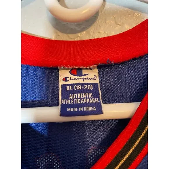 Champion XL Authentic Athletic Apparel Blue Red Jersey Iverson 3 Sixers NBA - Picture 4 of 7